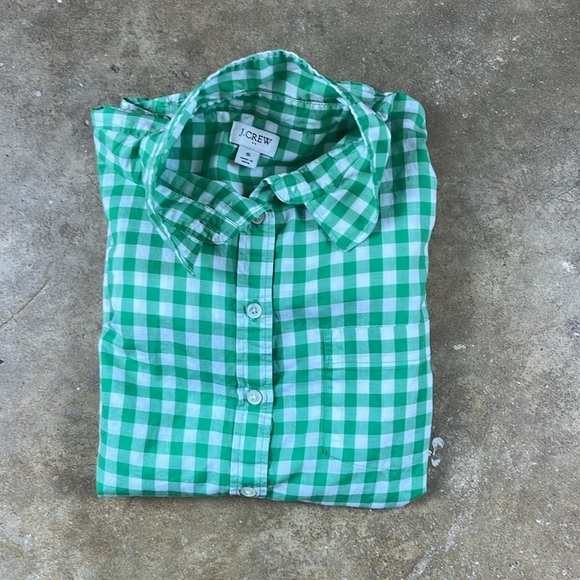 J. Crew Green Gingham Button-Up Shirt
Size: Small - Picture 5 of 8